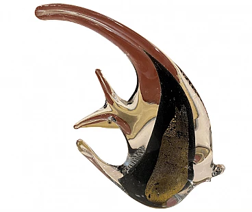 Murano glass tropical fish sculpture by Seguso, 1980s