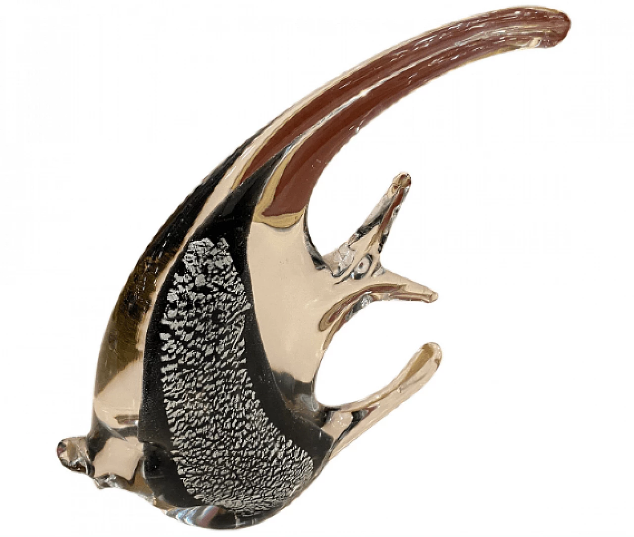 Murano glass tropical fish sculpture by Seguso, 1980s 2