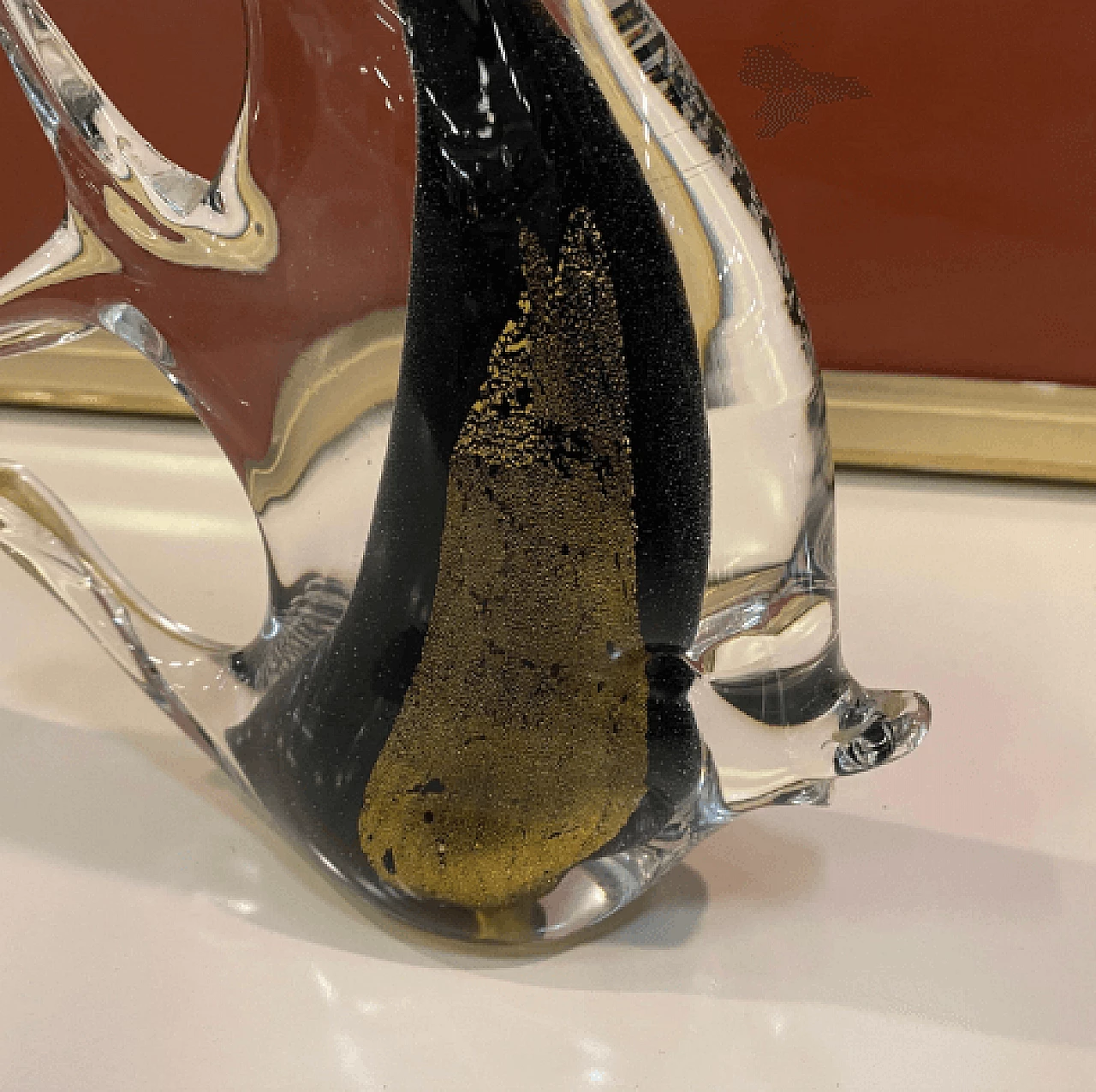 Murano glass tropical fish sculpture by Seguso, 1980s 3