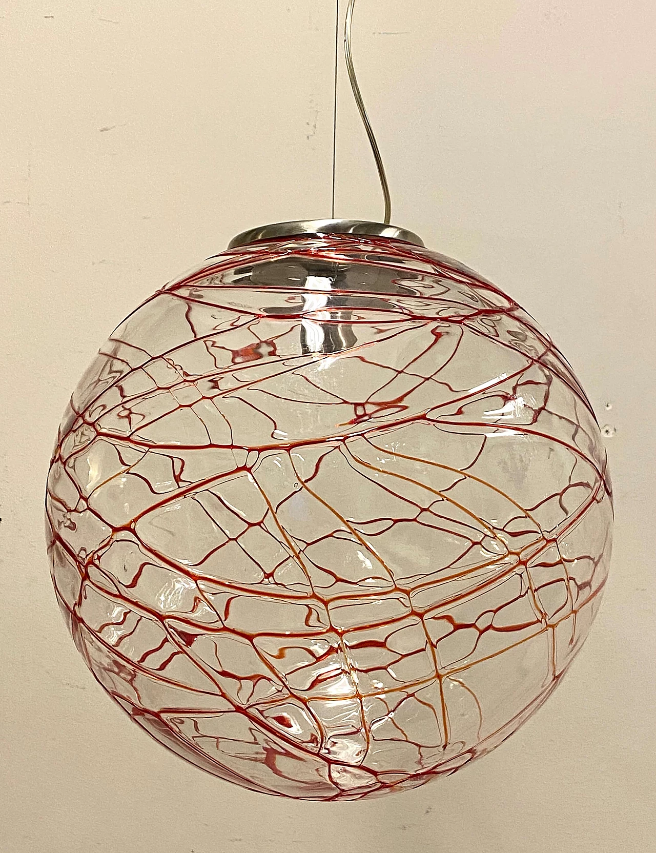 Murano glass spherical chandelier, 1980s 4