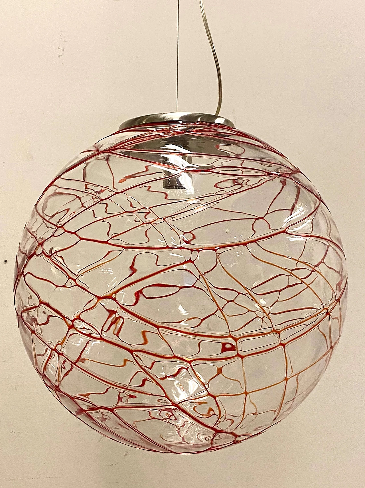 Murano glass spherical chandelier, 1980s 5