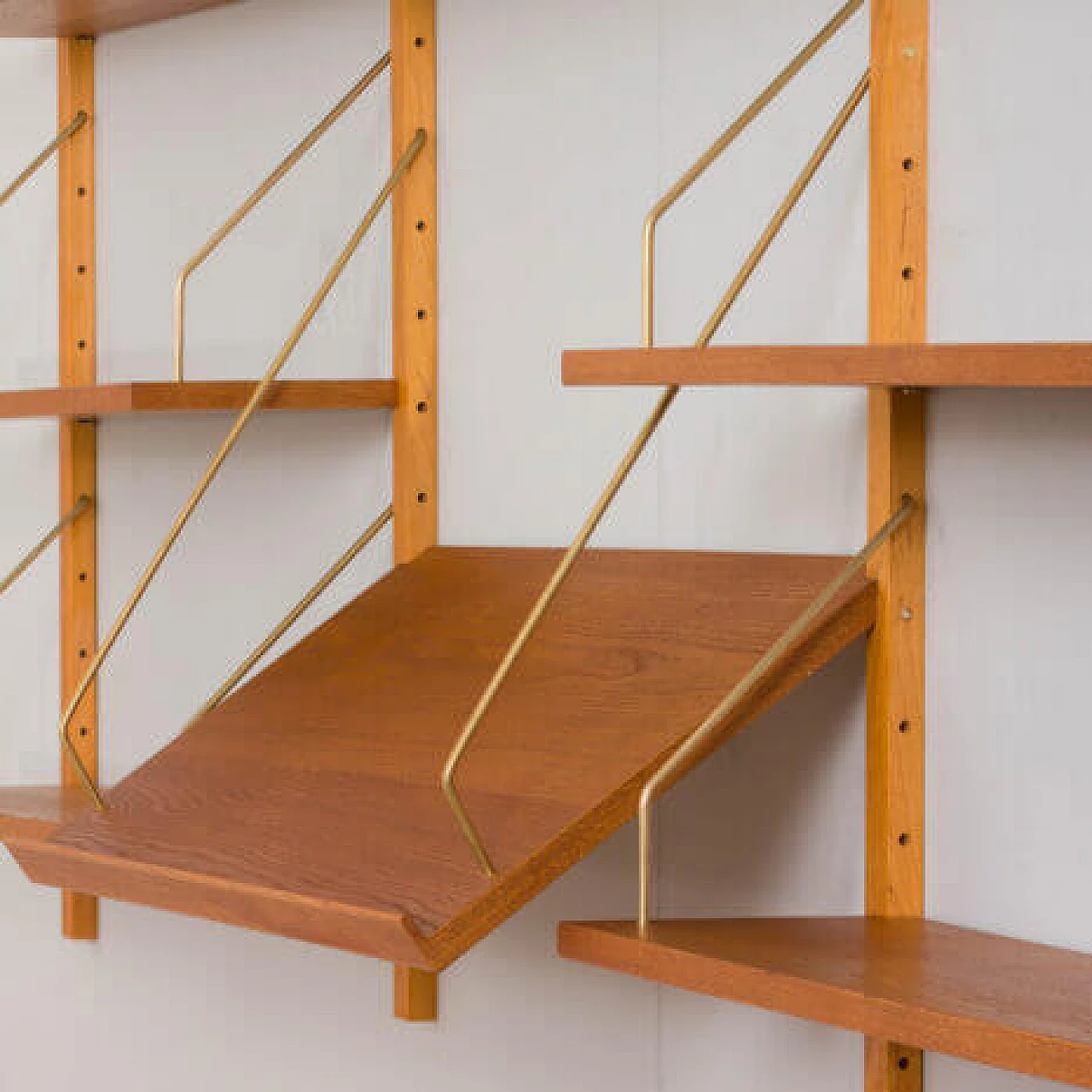 Oak bookcase in the style of Poul Cadovius or Preben Sorensen, 1960s 8