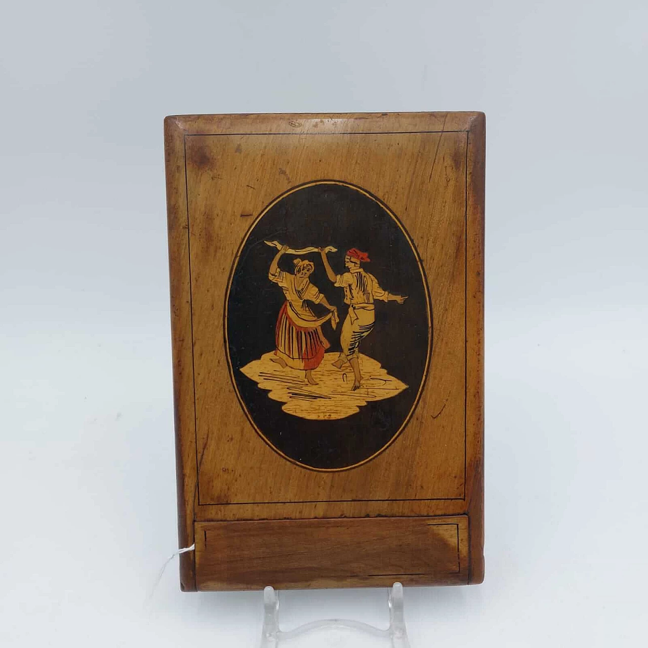Olive wood travel mirror, early 20th century 1