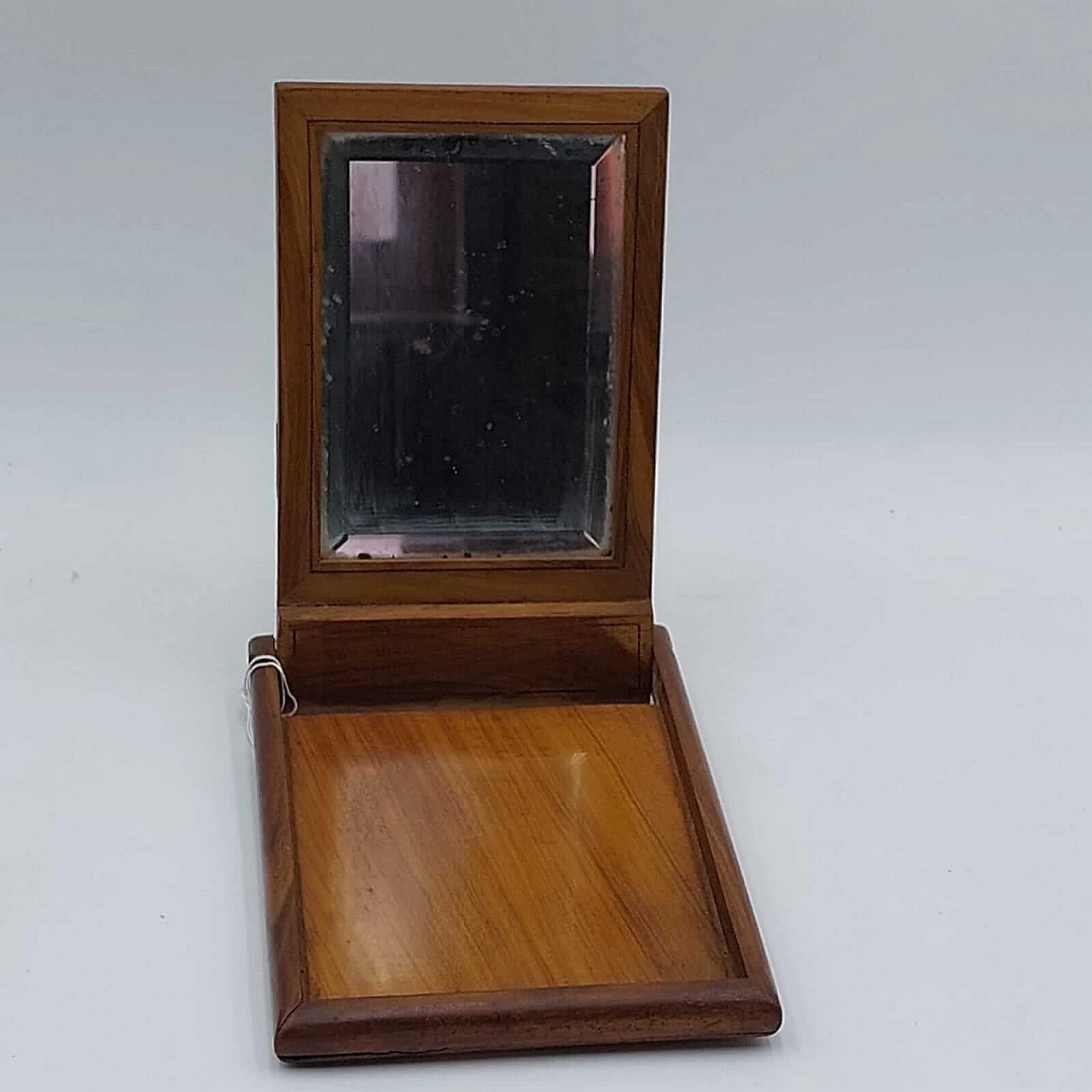 Olive wood travel mirror, early 20th century 2