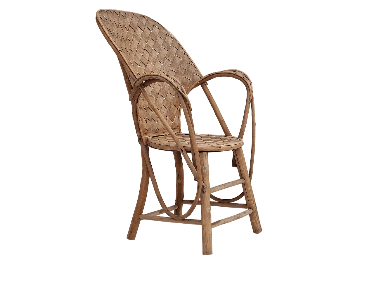 Rattan armchair by Le Corbusier for Pascal Raffier Vannerie, 1960s 19