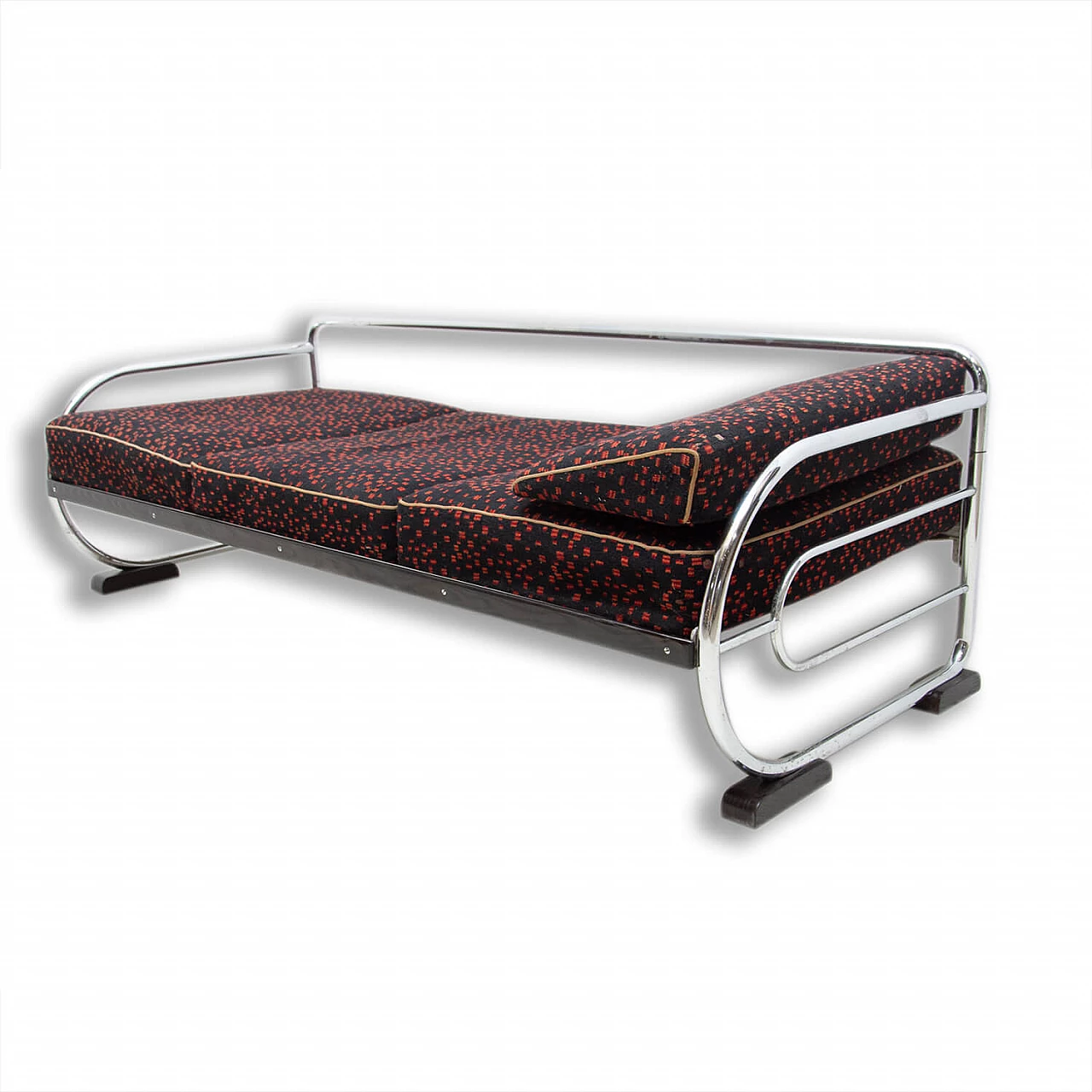 Bauhaus sofa in chrome tubular steel by Hynek Gottwald, 1930s 1