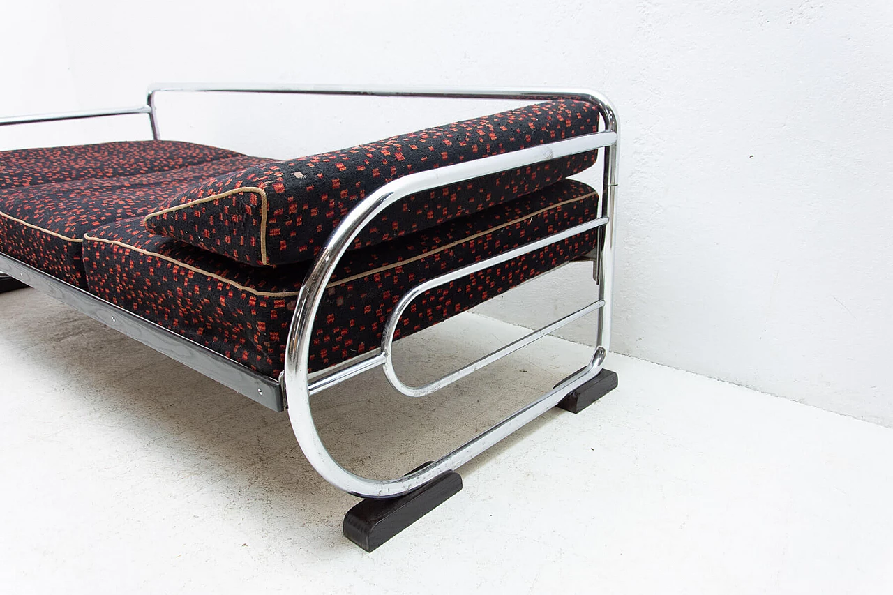 Bauhaus sofa in chrome tubular steel by Hynek Gottwald, 1930s 4
