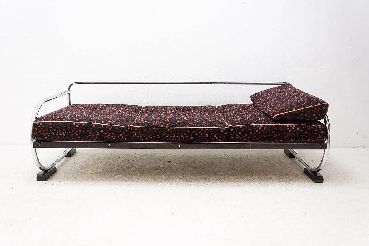 Bauhaus sofa in chrome tubular steel by Hynek Gottwald, 1930s 14