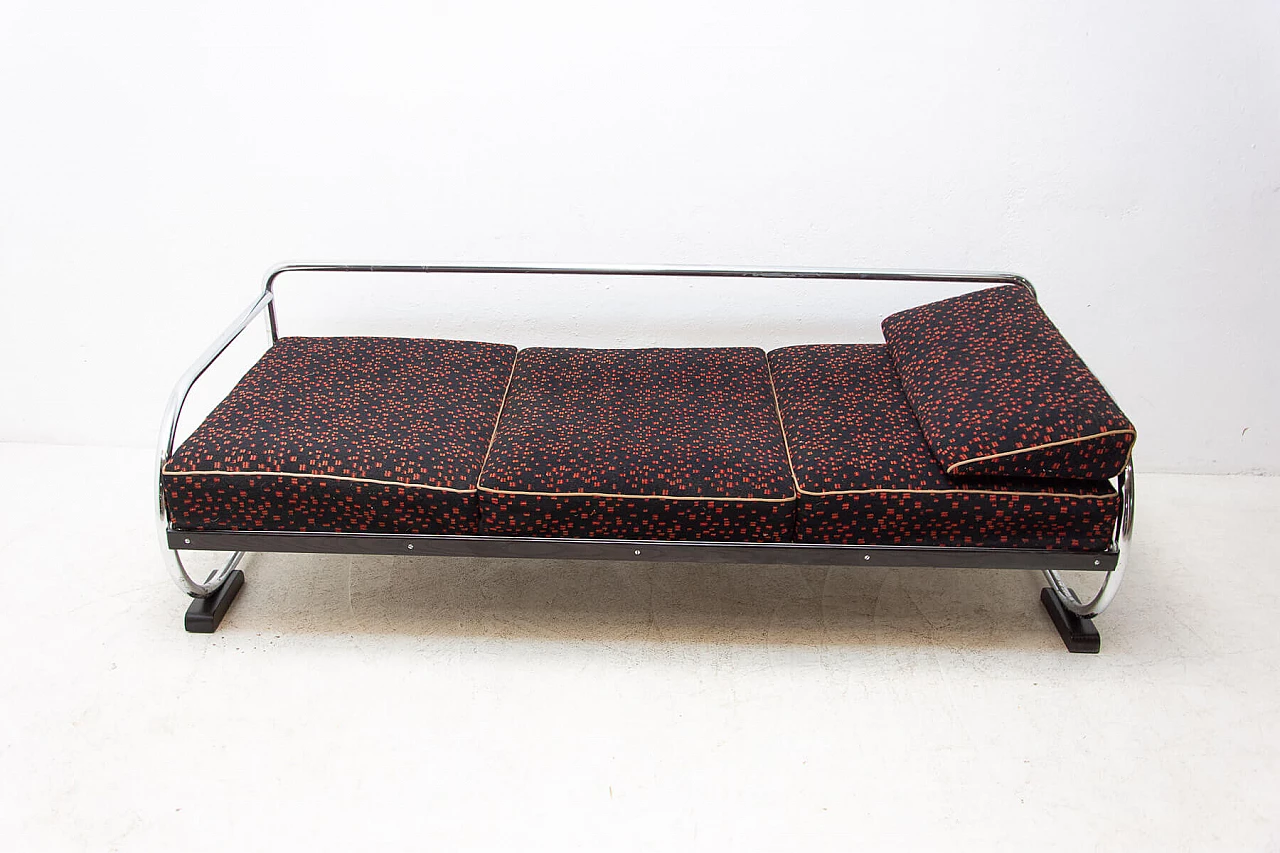 Bauhaus sofa in chrome tubular steel by Hynek Gottwald, 1930s 15
