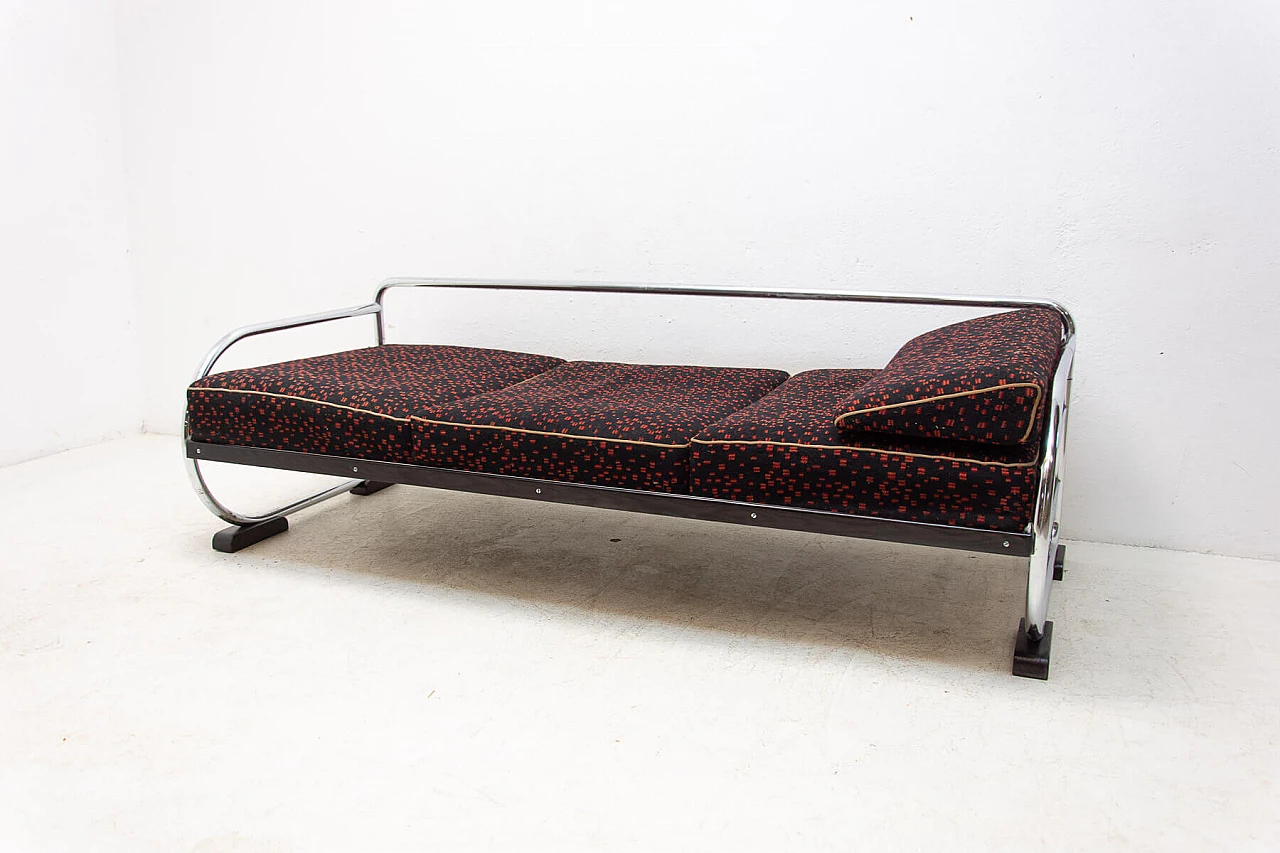 Bauhaus sofa in chrome tubular steel by Hynek Gottwald, 1930s 17