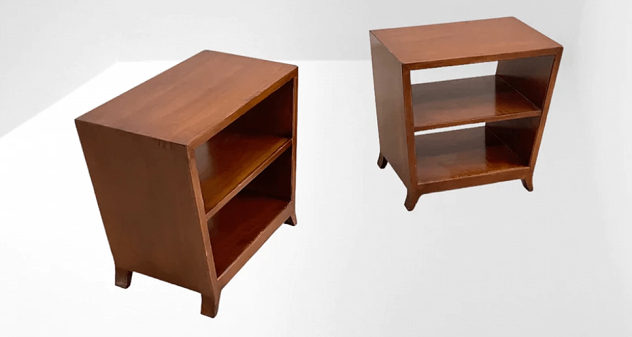 Pair of walnut bookcases by Gio Ponti for Schirolli, 1950s 2
