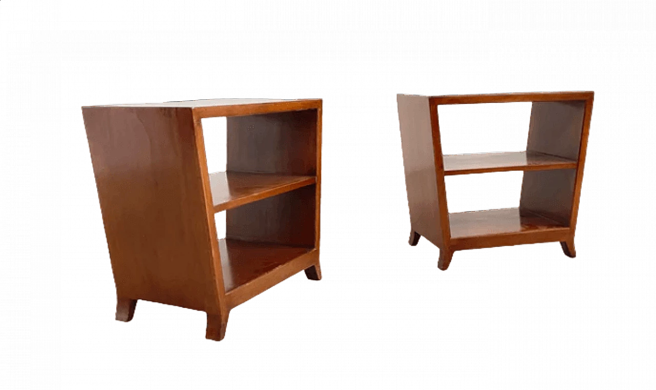 Pair of walnut bookcases by Gio Ponti for Schirolli, 1950s 11