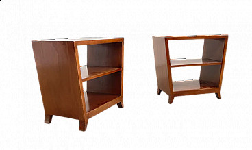 Pair of walnut bookcases by Gio Ponti for Schirolli, 1950s