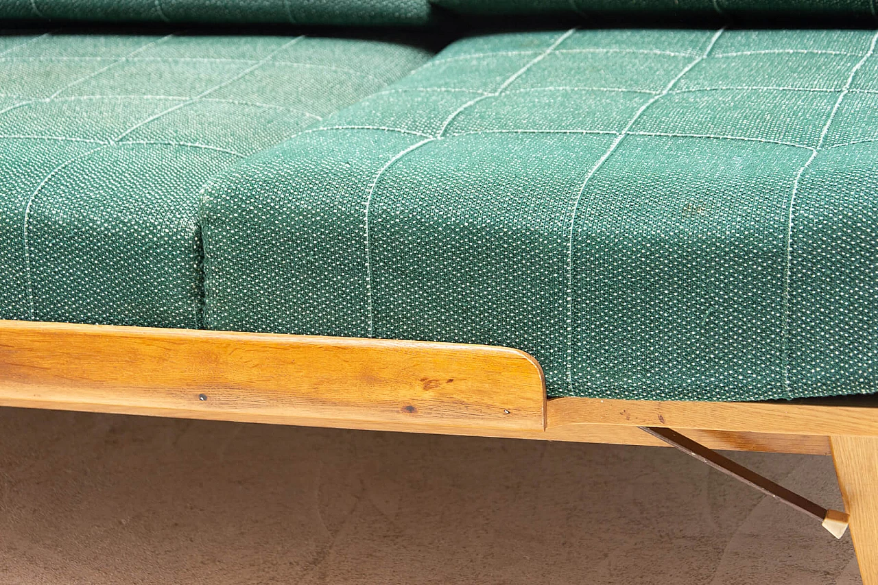 Folding beech sofa bed by Drevotvar, 1970s 8