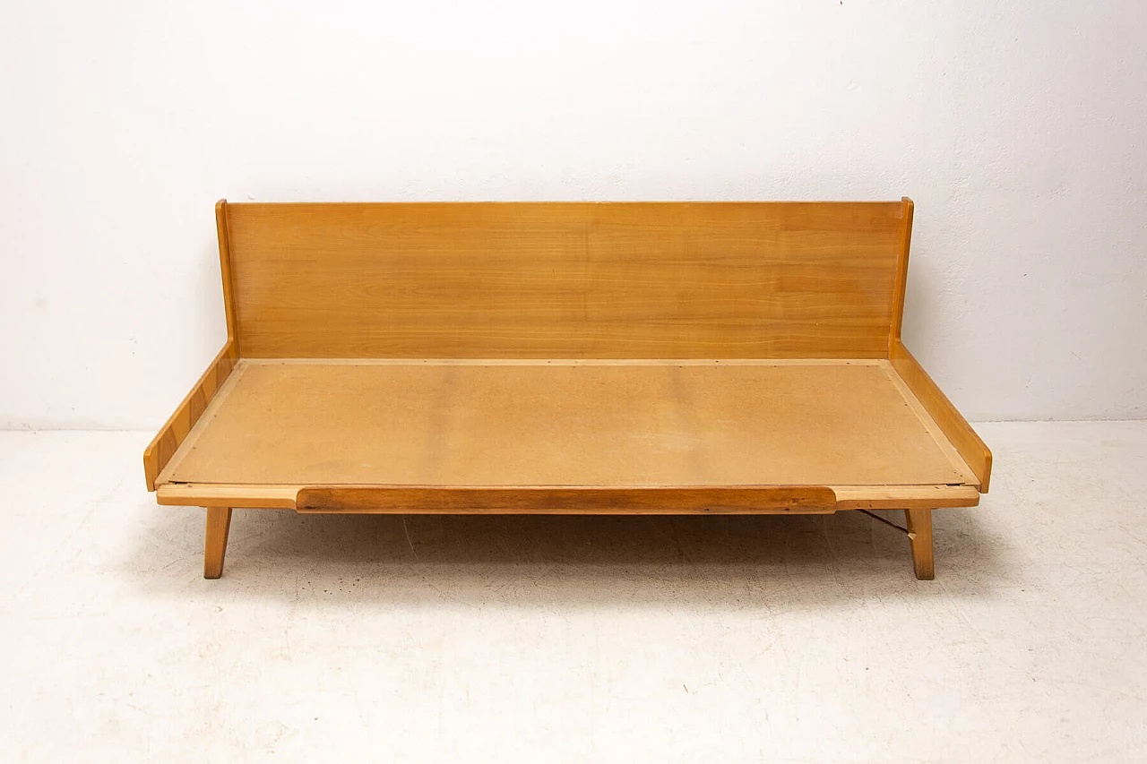 Folding beech sofa bed by Drevotvar, 1970s 15