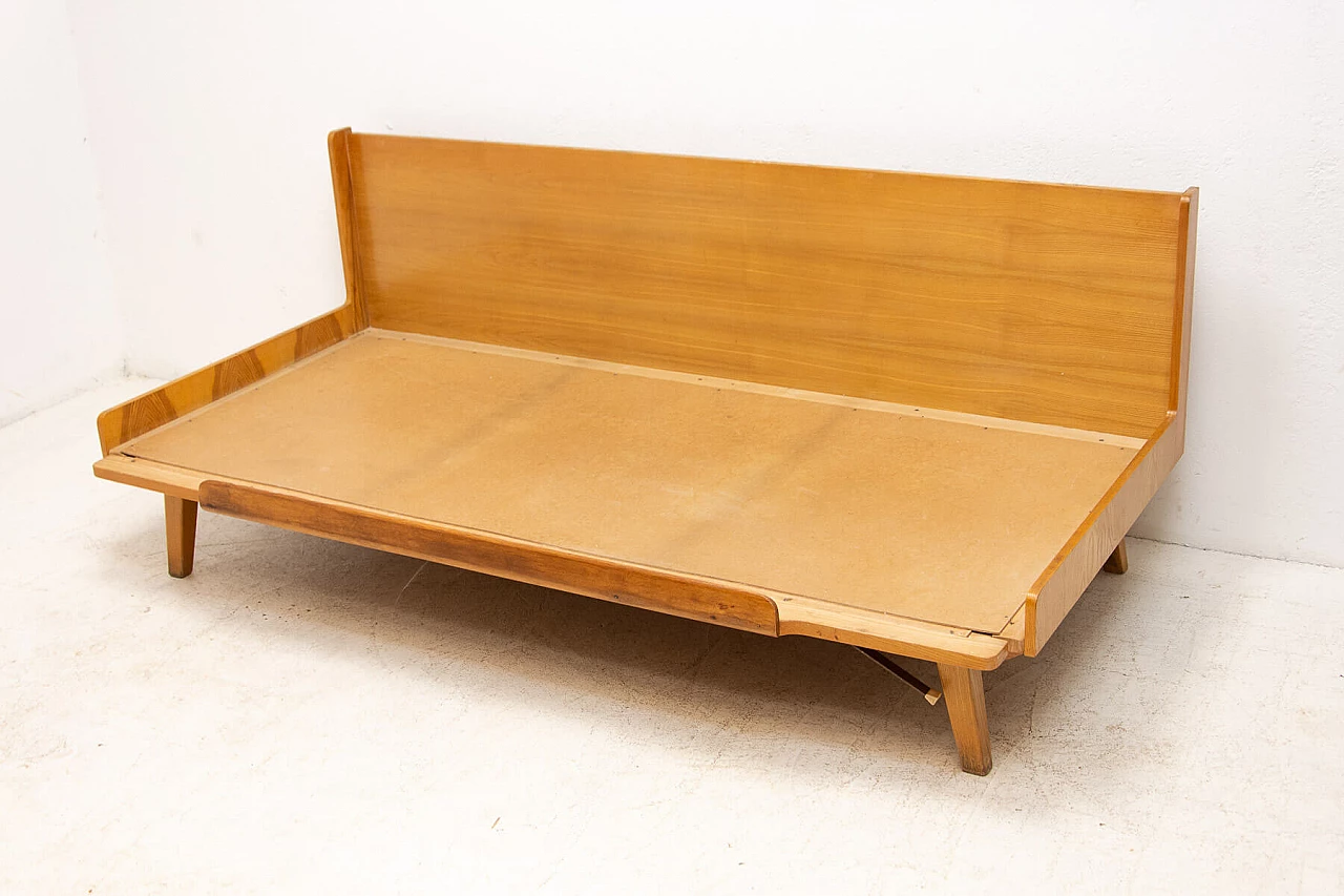 Folding beech sofa bed by Drevotvar, 1970s 16
