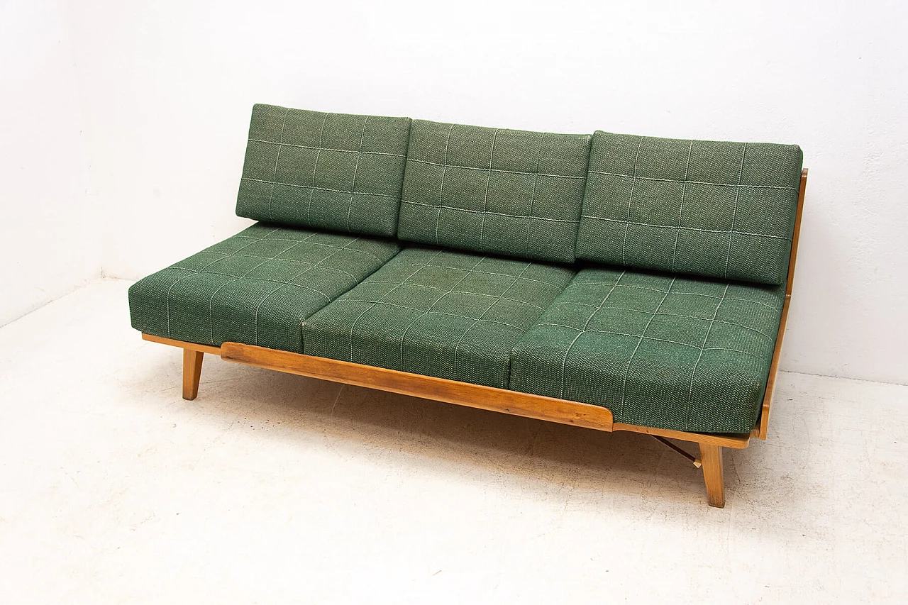 Folding beech sofa bed by Drevotvar, 1970s 19