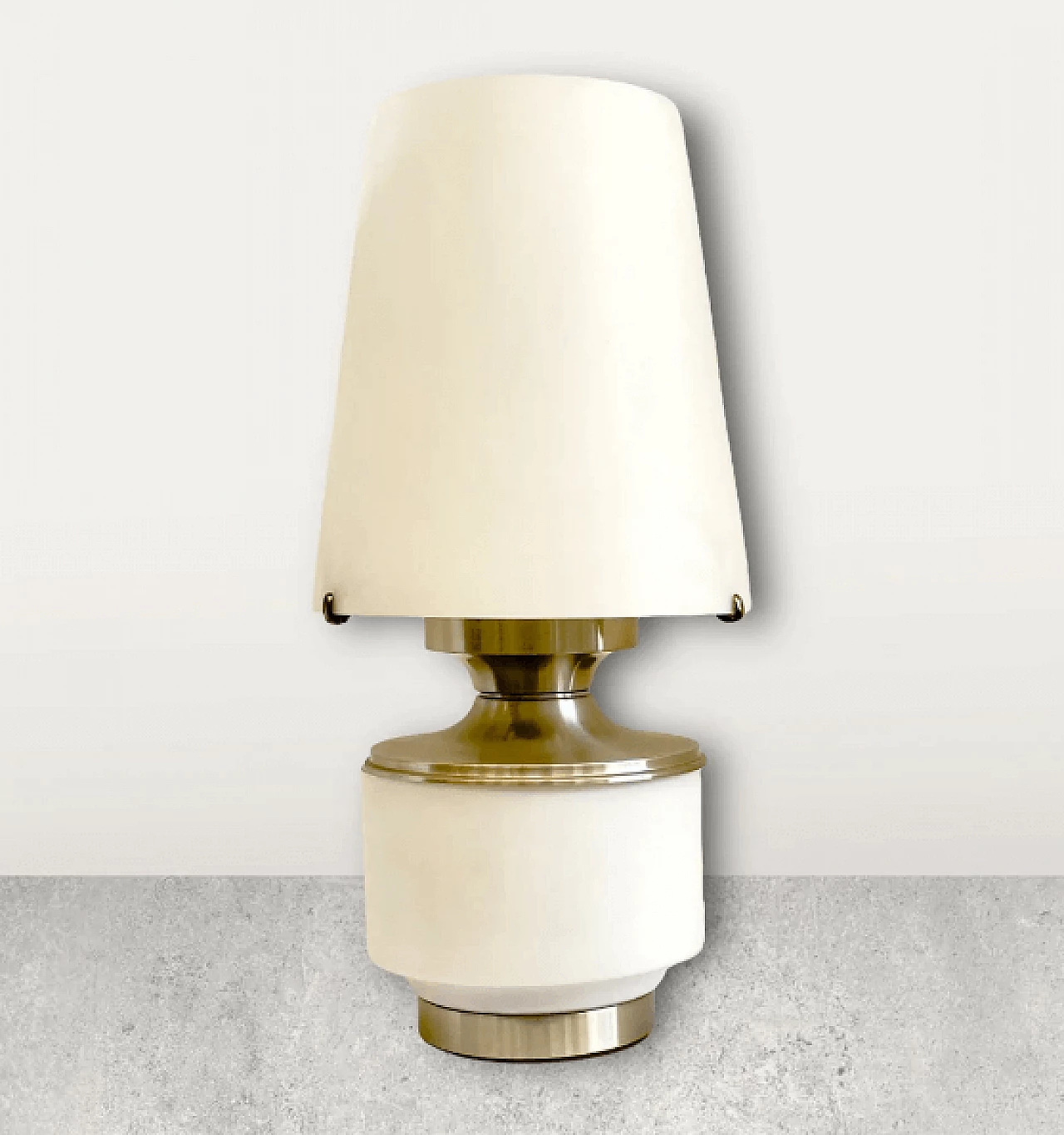 Murano glass and metal table lamp by Lumi, 1970s 1