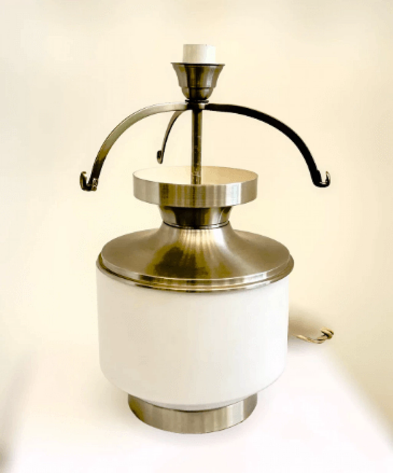 Murano glass and metal table lamp by Lumi, 1970s 2