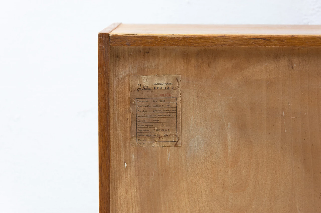 U-460 beech sideboard with coloured drawers by Jirí Jiroutek for Interiér Praha, 1960s 13