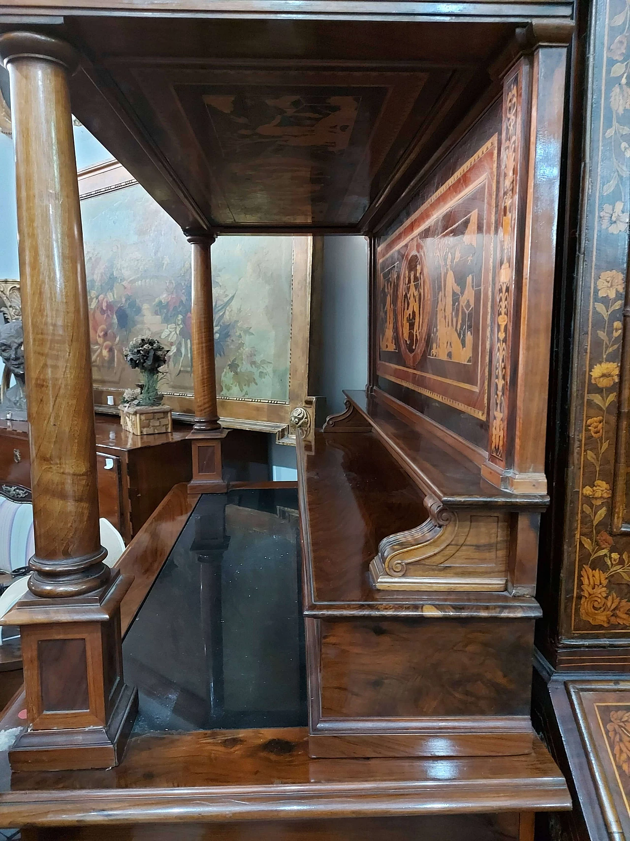 Rosewood sideboard inlaid in the style of Giuseppe Maggiolini, 19th century 3