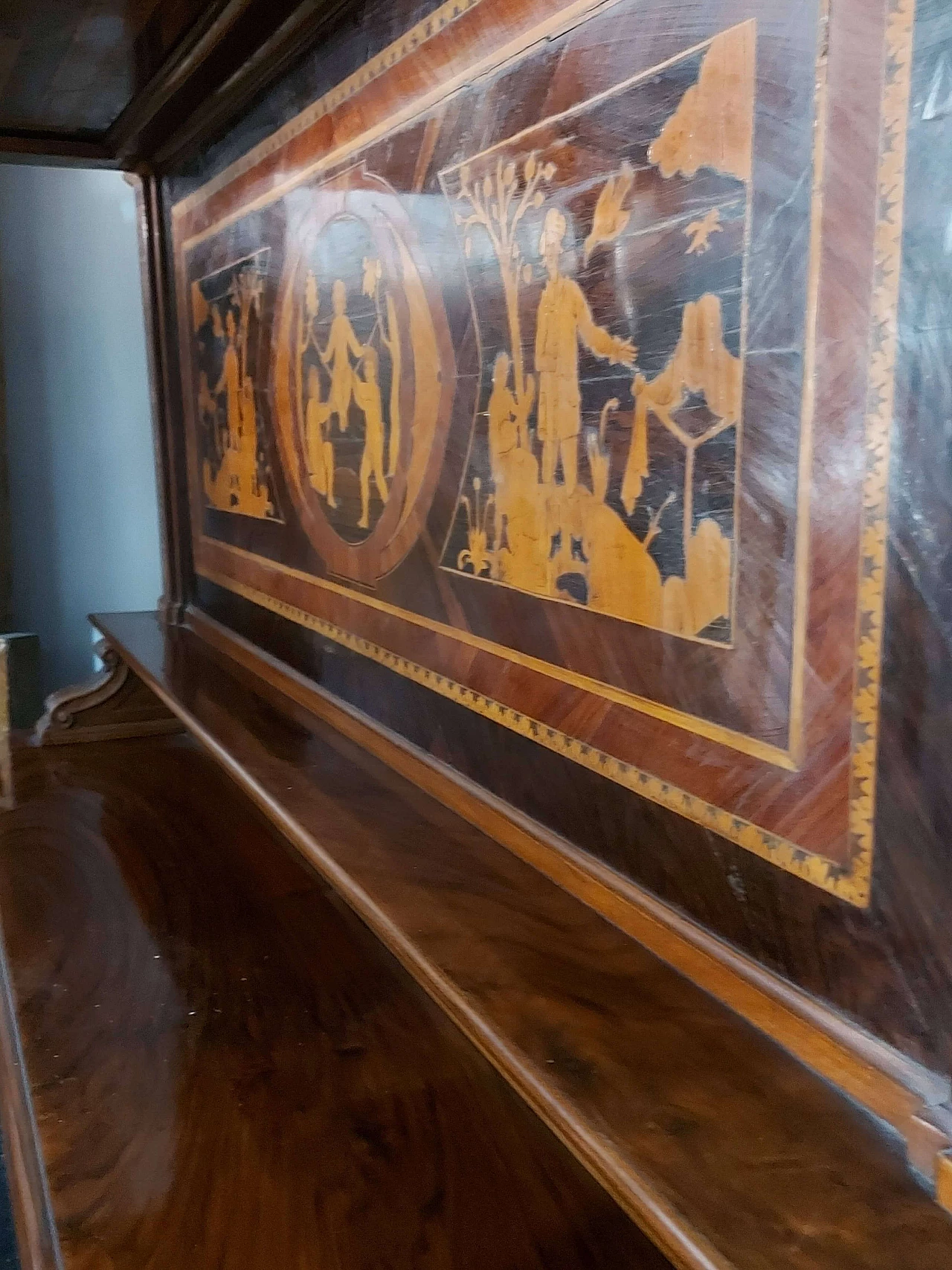 Credenza in palissandro intarsiata nello stile di Giuseppe Maggiolini, '800 6