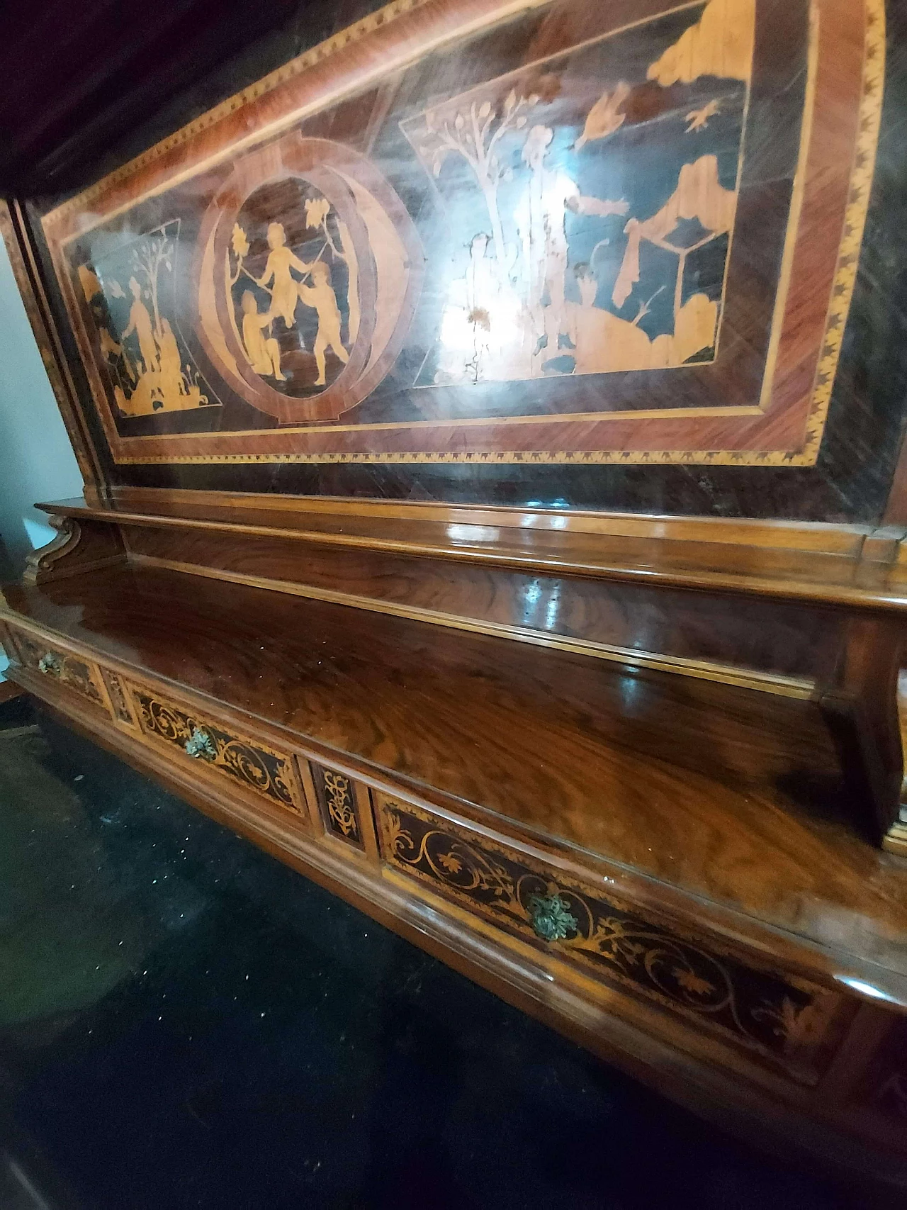 Credenza in palissandro intarsiata nello stile di Giuseppe Maggiolini, '800 7