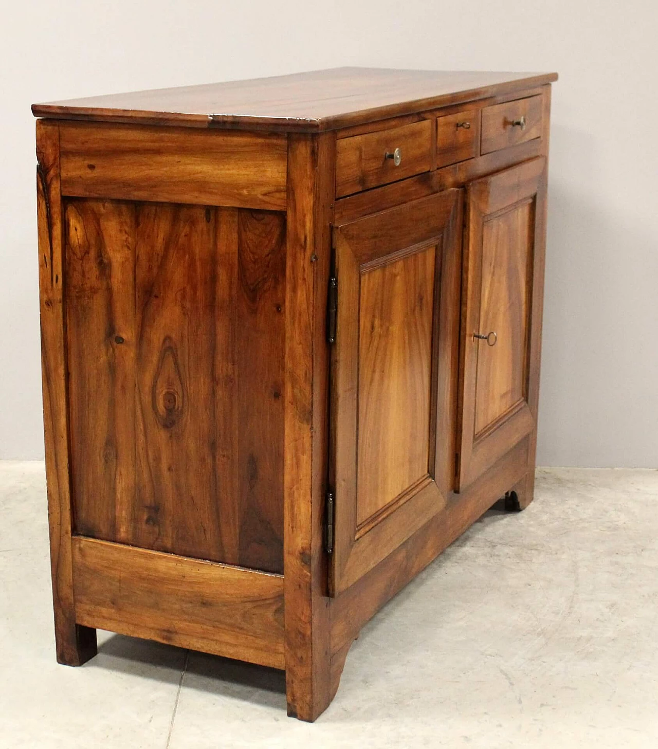 Credenza Luigi Filippo in noce massello, metà '800 8