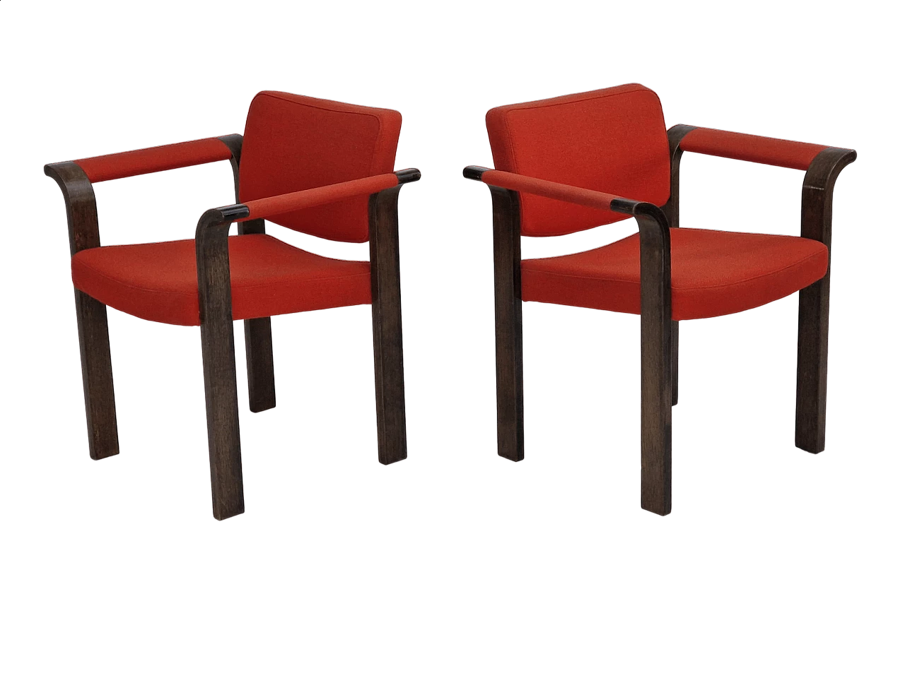 Pair of Danish armchairs upholstered in wool by Magnus Olesen, 1980s 21