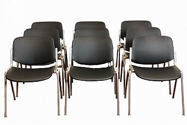 9 DSC 106 chairs by Giancarlo Piretti for Anonima Castelli, 1960s
