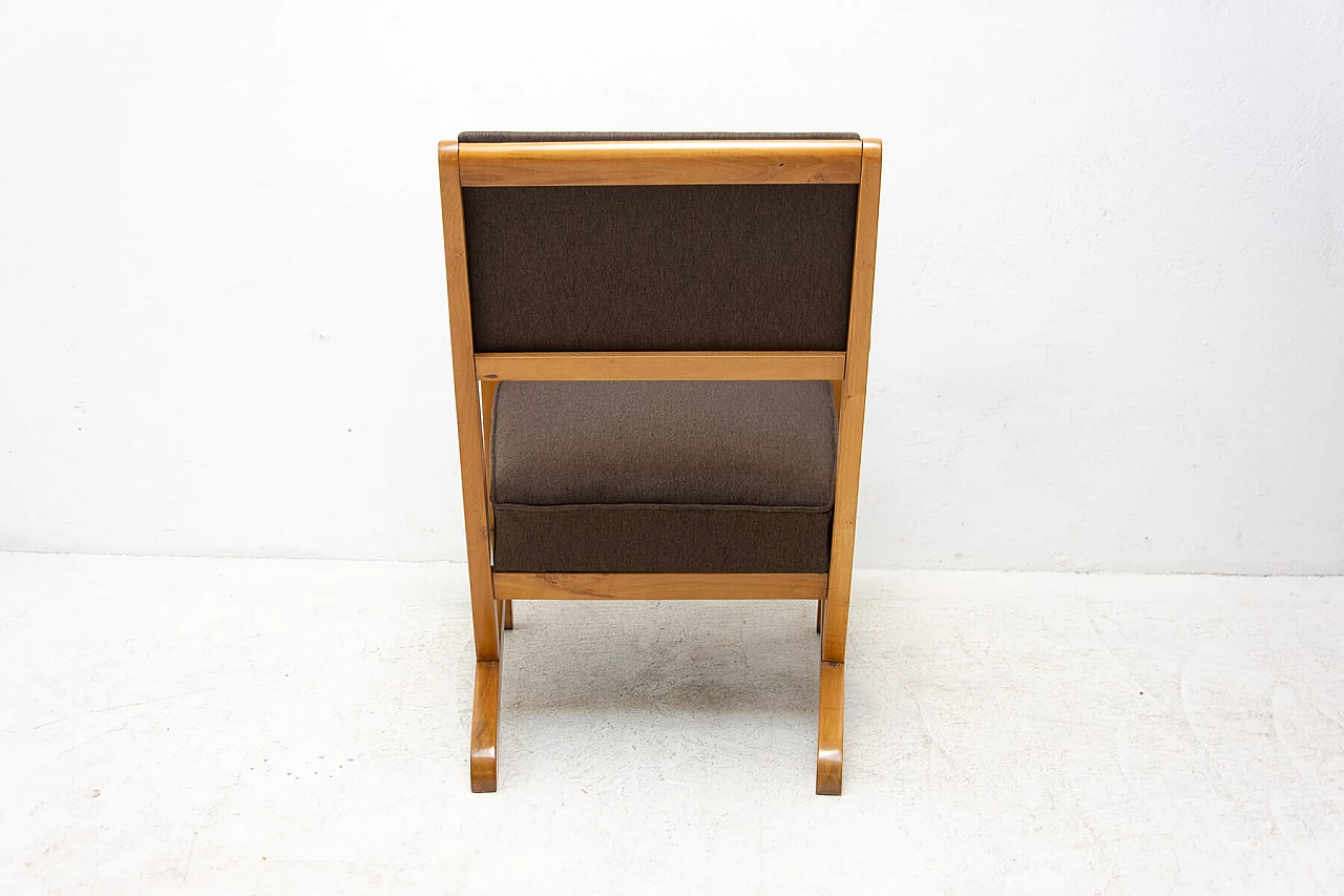 Pair of beech, ash and fabric armchairs, 1970s 16