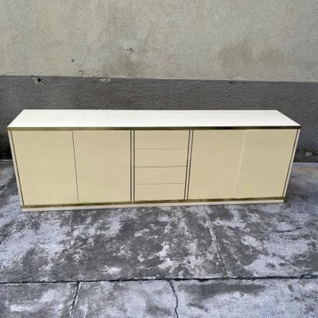 Brass and laminate cabinet, 1980s 1