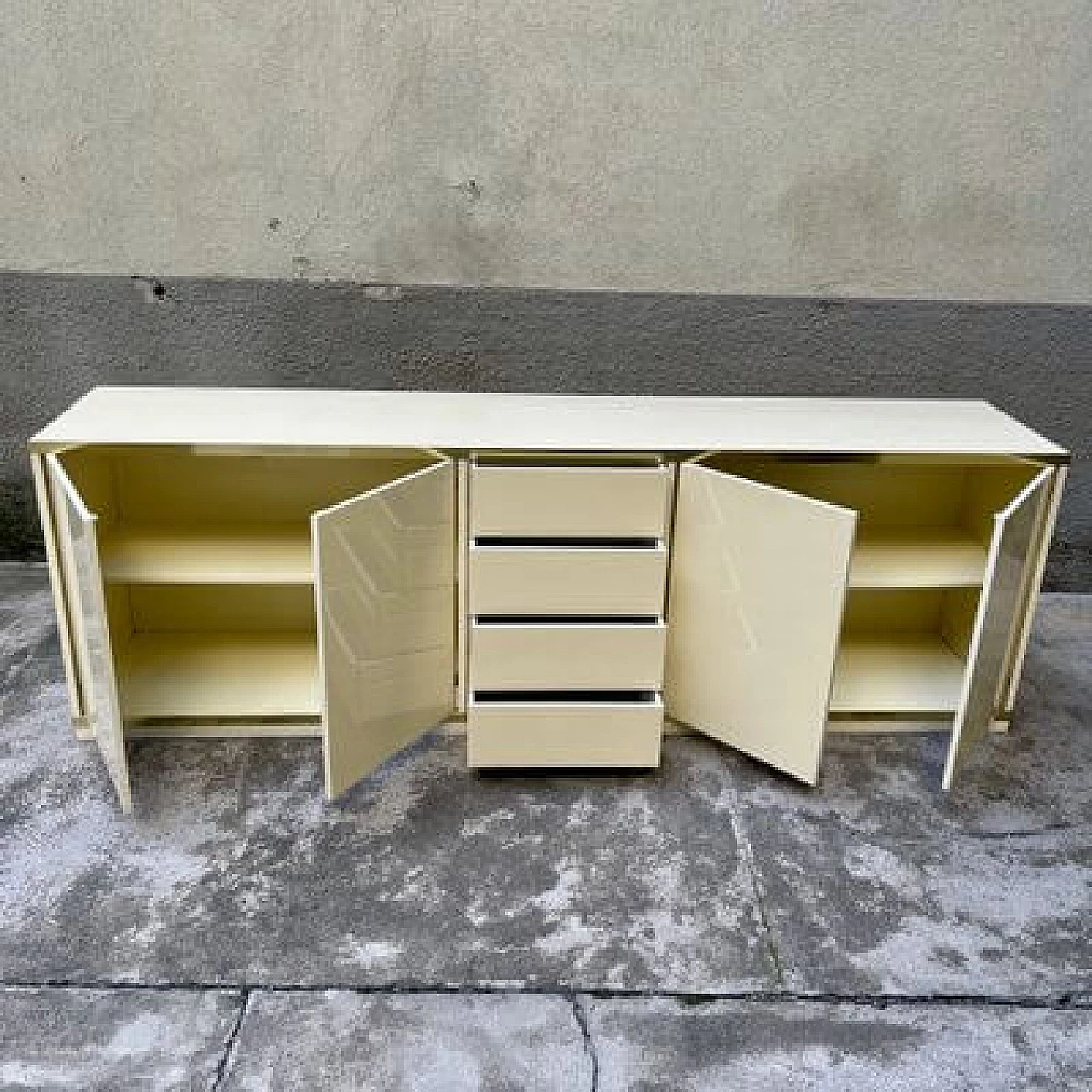 Brass and laminate cabinet, 1980s 2