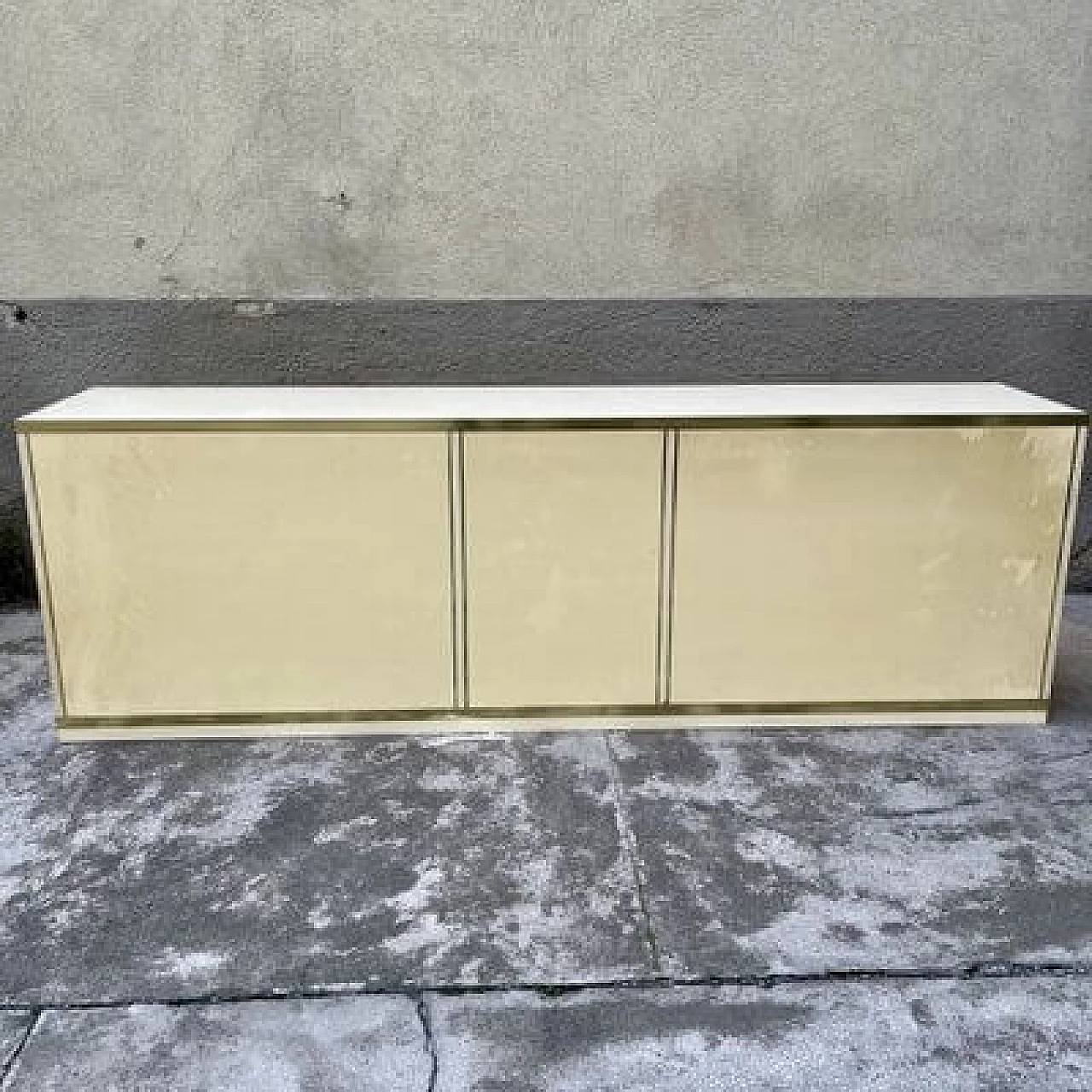 Brass and laminate cabinet, 1980s 3