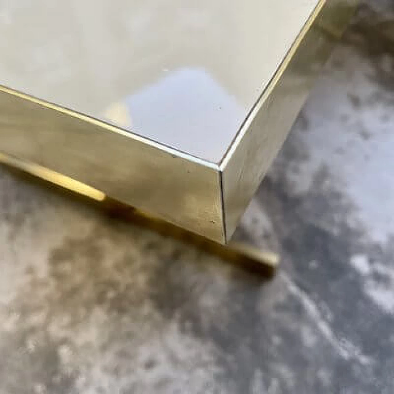 Brass and laminate dining table, 1980s 7