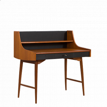 Scandinavian teak desk with three drawers by John Texmon for Blindheim Mobelfabrik, 1960s