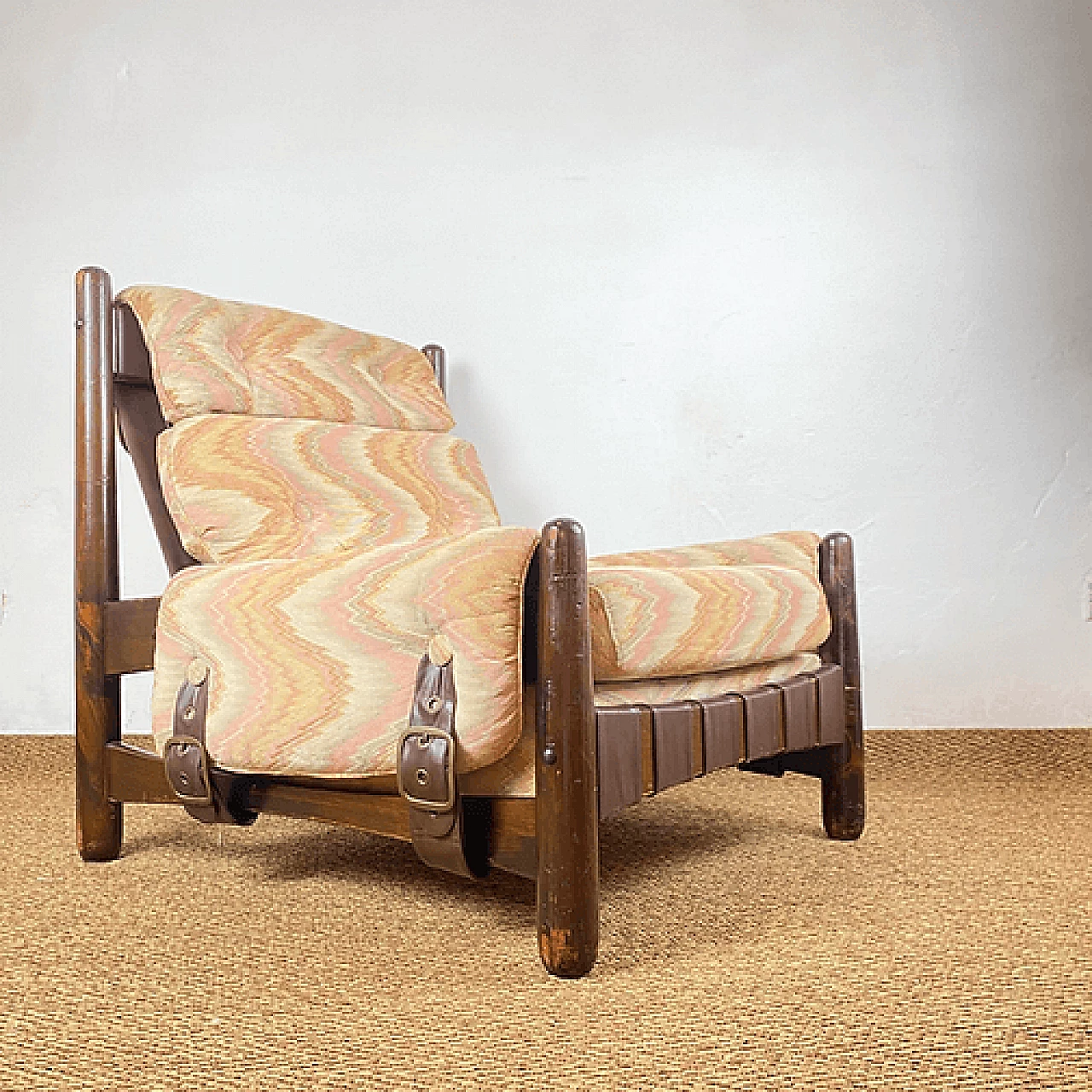 Missoni fabric armchair for Pizzetti Roma, 1950s 3