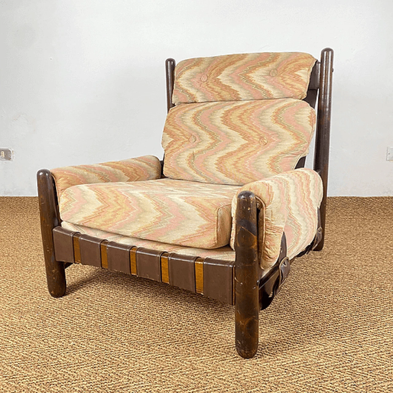 Missoni fabric armchair for Pizzetti Roma, 1950s 15