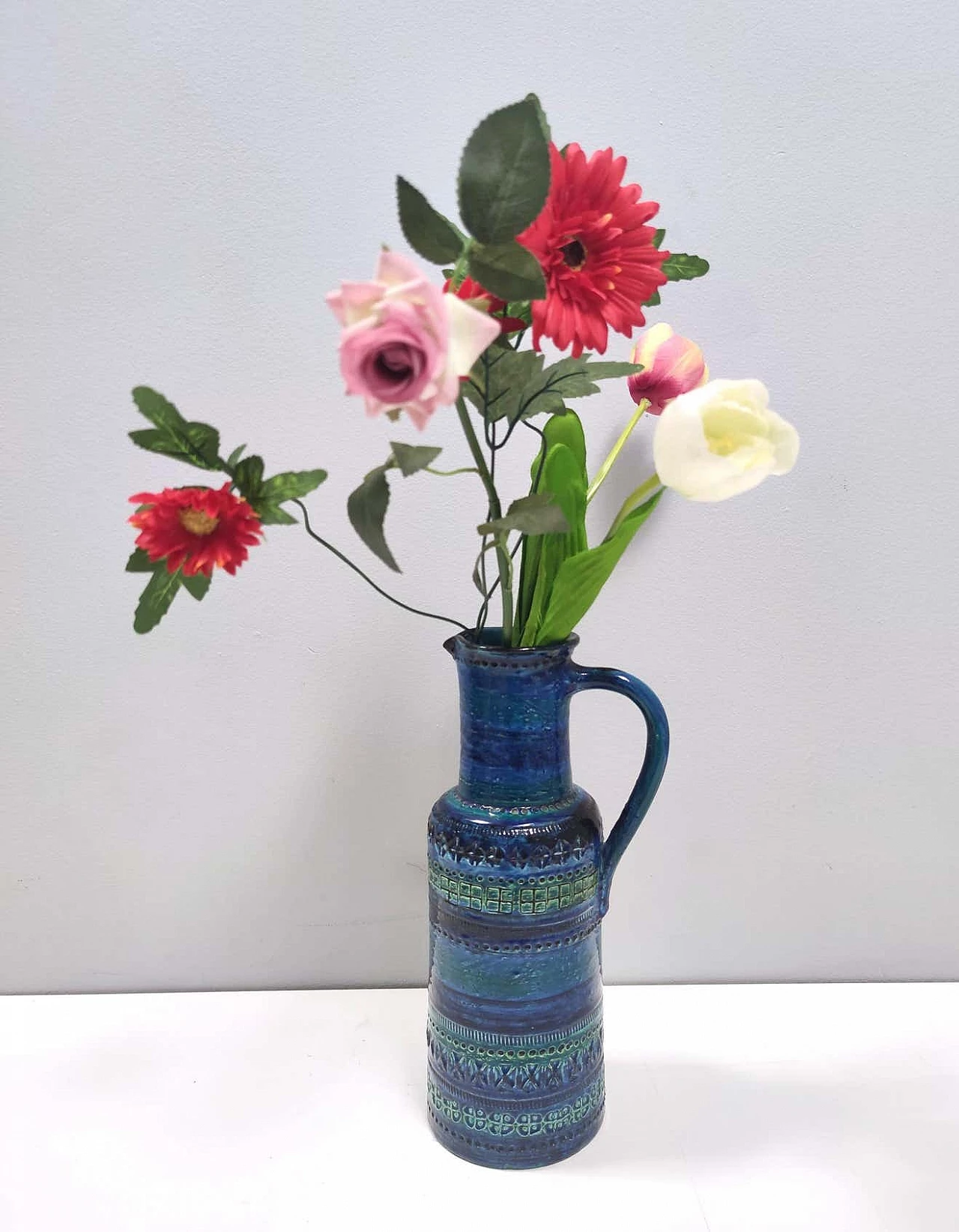 Blu Rimini ceramic vase by A. Londi and F. Montelupo for Bitossi, 1970s 2