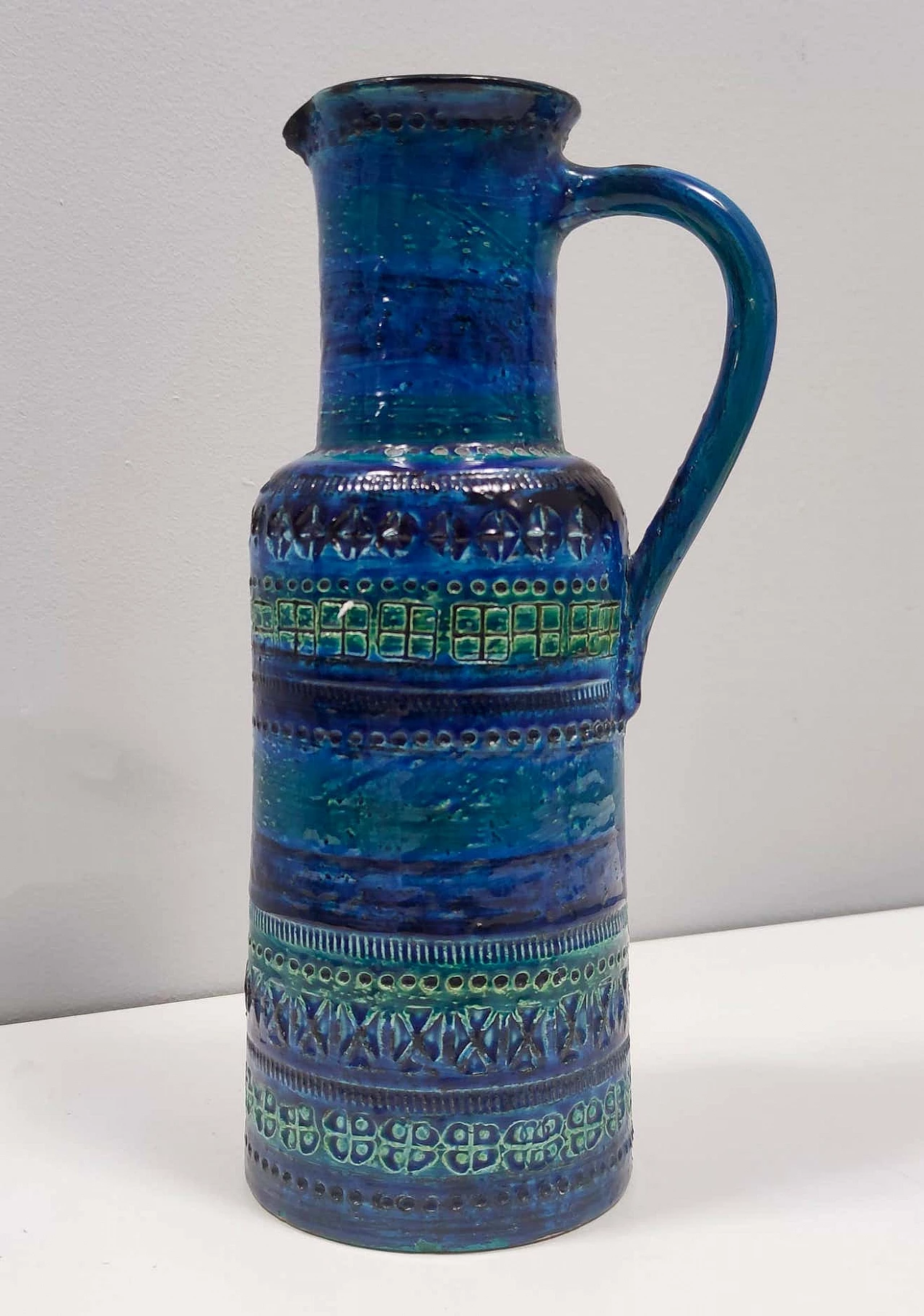 Blu Rimini ceramic vase by A. Londi and F. Montelupo for Bitossi, 1970s 3