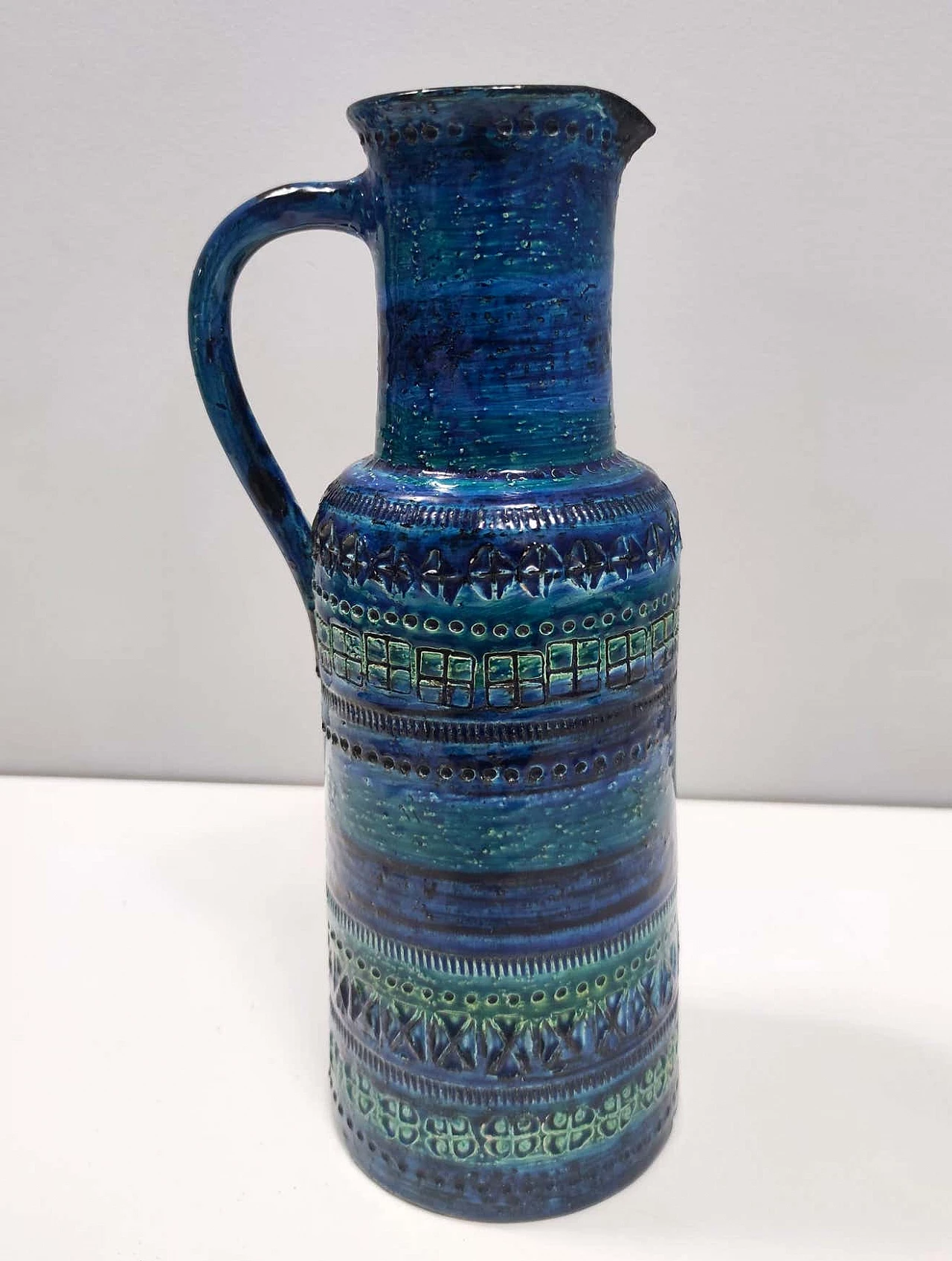 Blu Rimini ceramic vase by A. Londi and F. Montelupo for Bitossi, 1970s 5