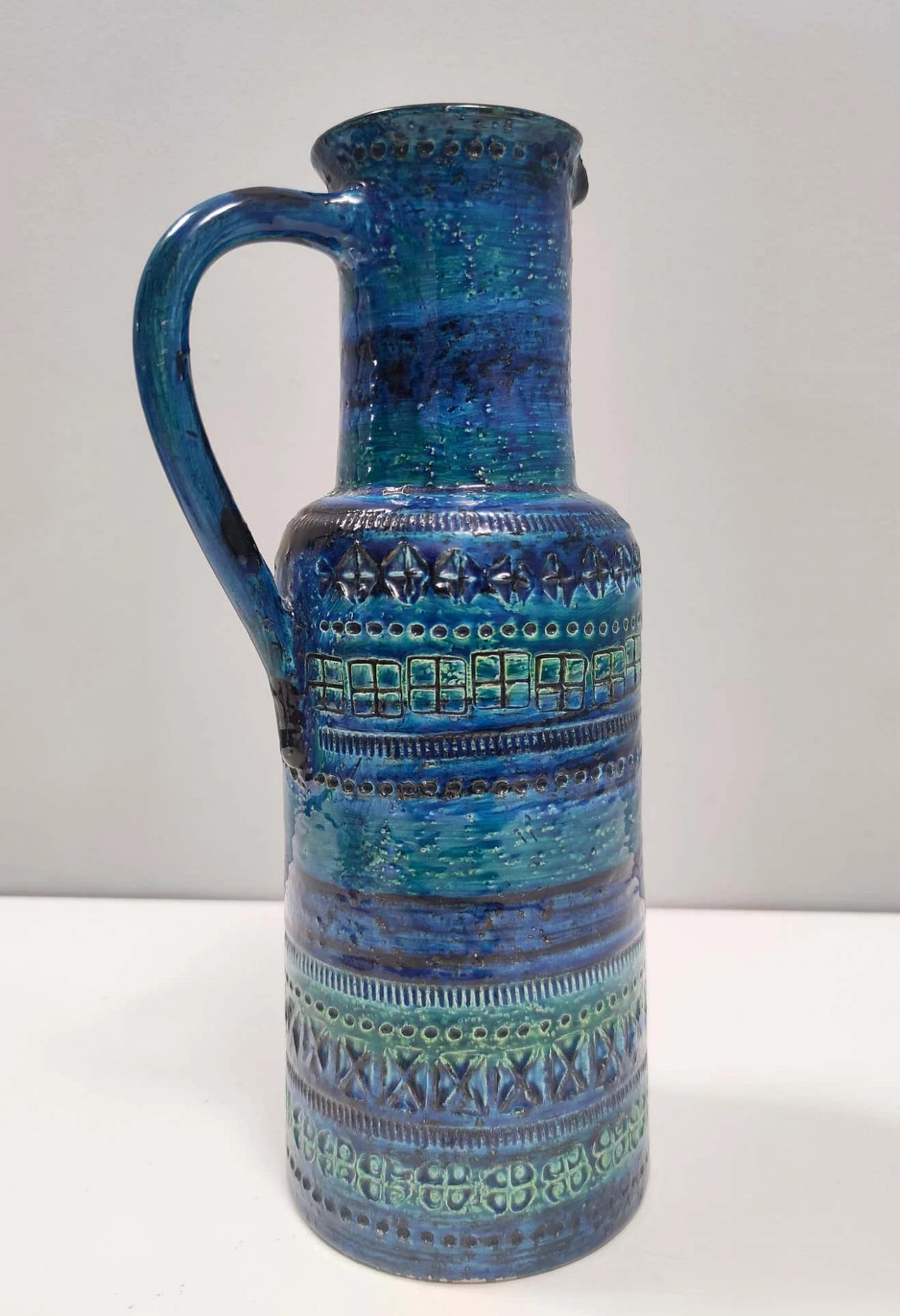 Blu Rimini ceramic vase by A. Londi and F. Montelupo for Bitossi, 1970s 6
