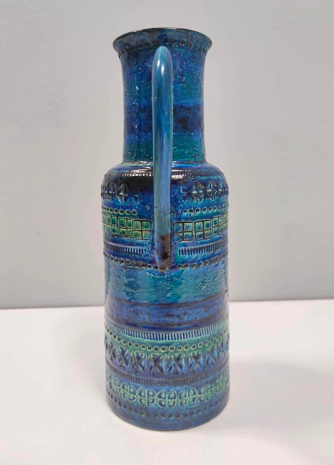 Blu Rimini ceramic vase by A. Londi and F. Montelupo for Bitossi, 1970s 7