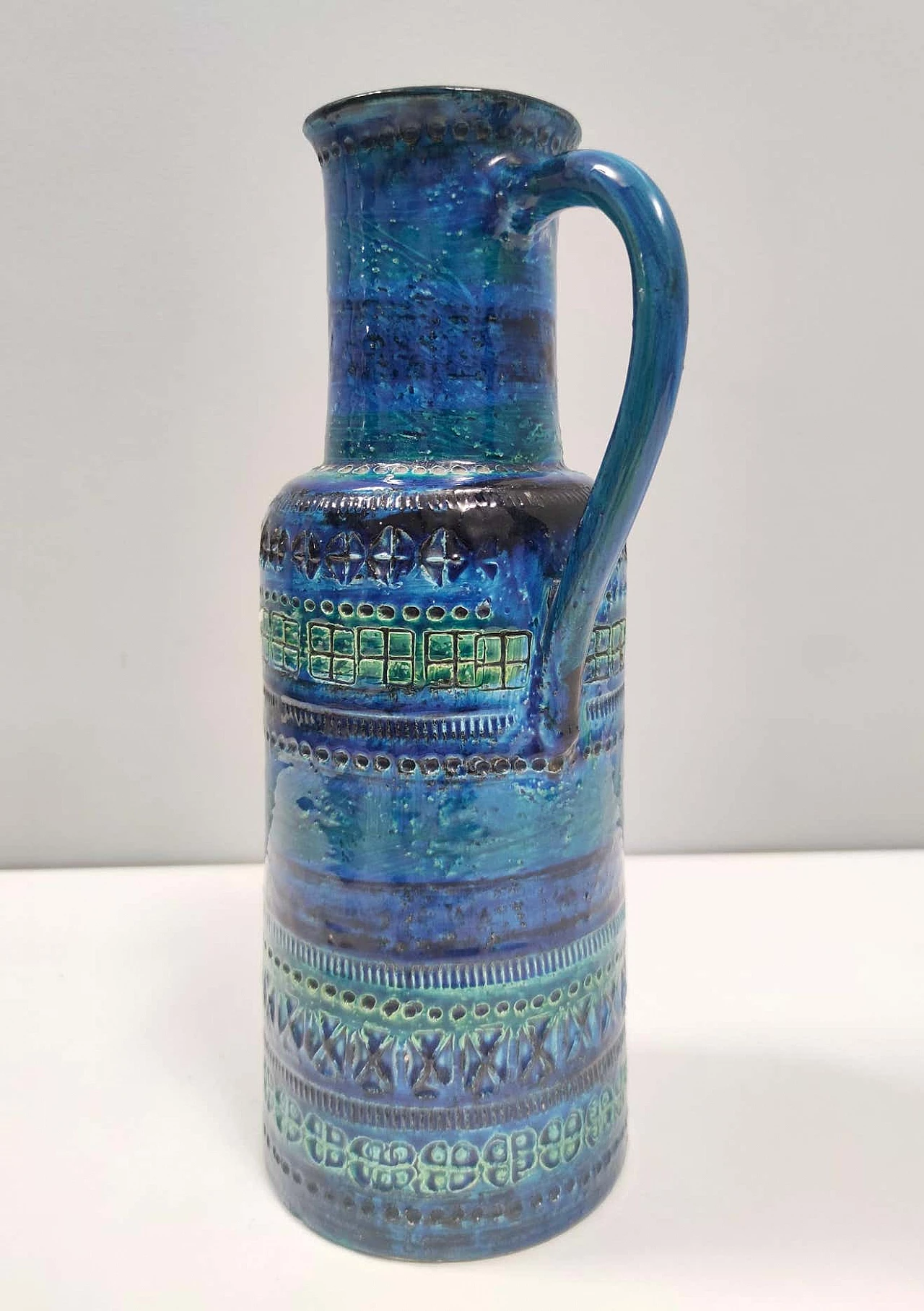Blu Rimini ceramic vase by A. Londi and F. Montelupo for Bitossi, 1970s 8