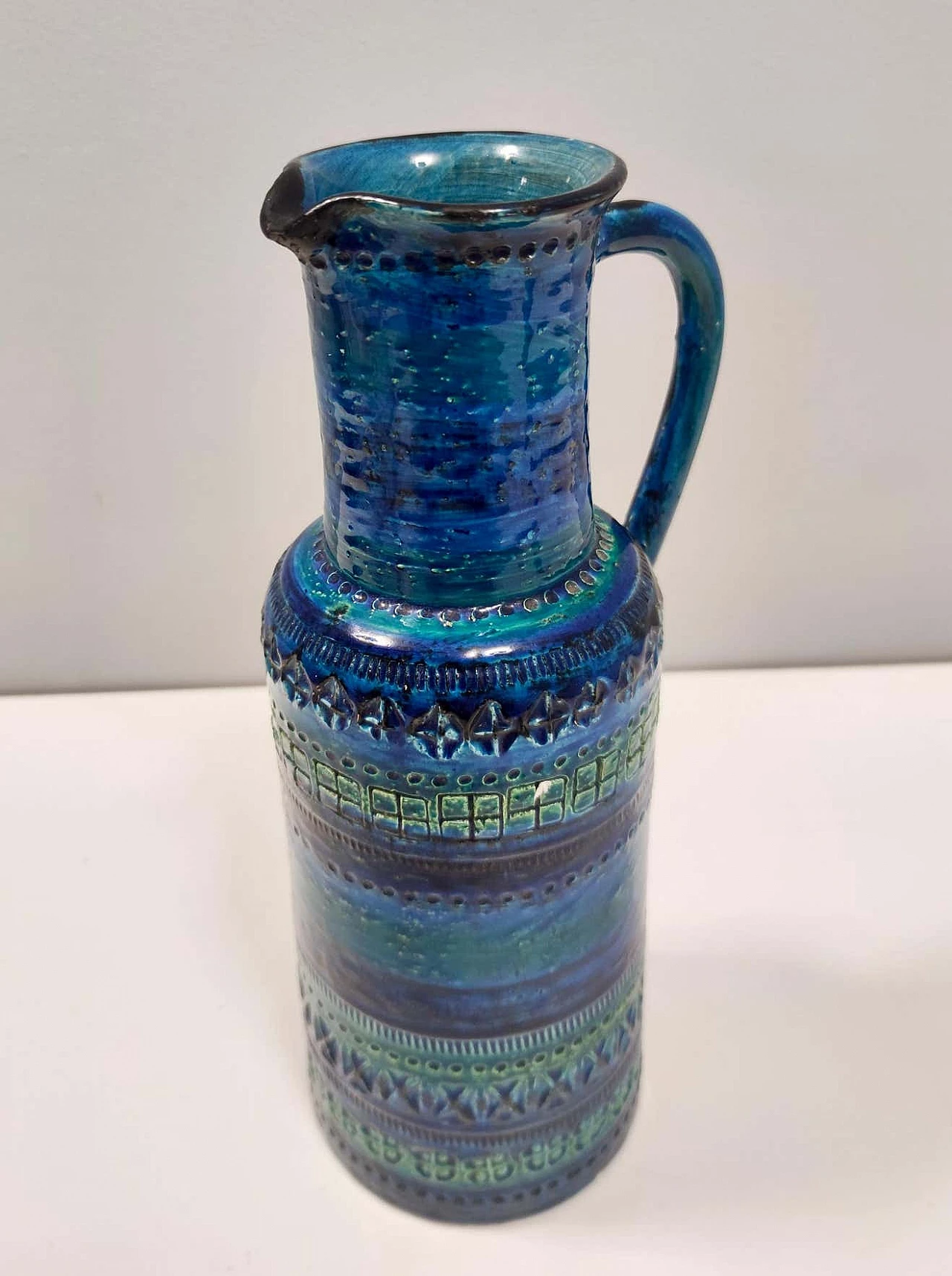 Blu Rimini ceramic vase by A. Londi and F. Montelupo for Bitossi, 1970s 10