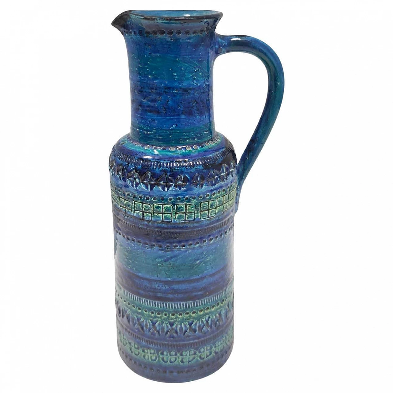 Blu Rimini ceramic vase by A. Londi and F. Montelupo for Bitossi, 1970s 11