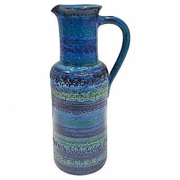 Vaso in ceramica Blu Rimini di A. Londi e F. Montelupo per Bitossi, anni '70
