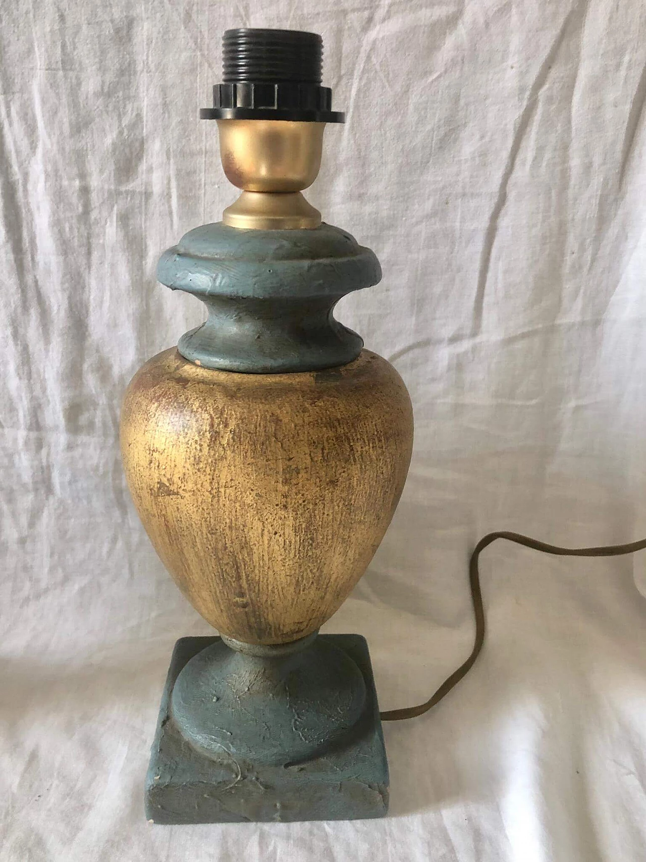 Pair of ceramic and parchment table lamps, 1970s 6