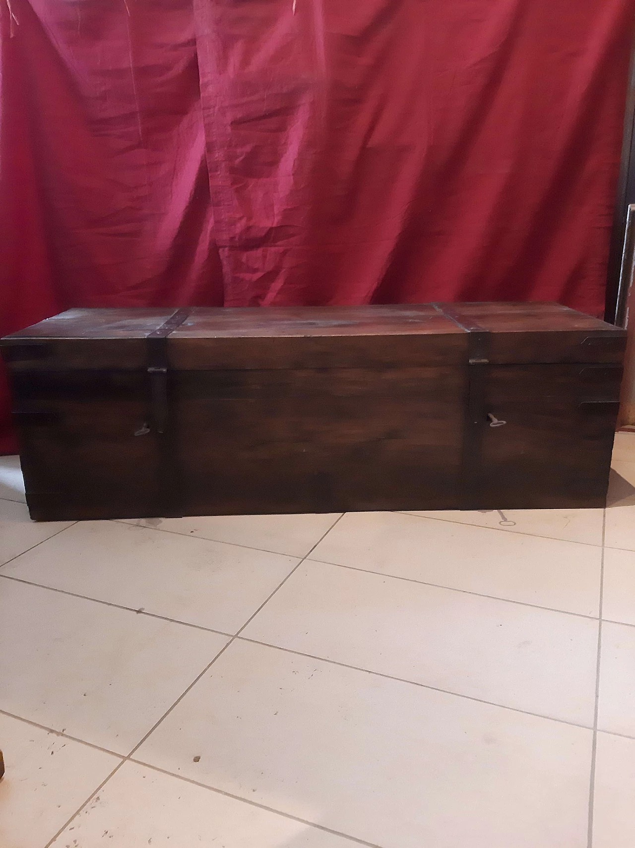 Walnut and metal trunk, early 19th century 10