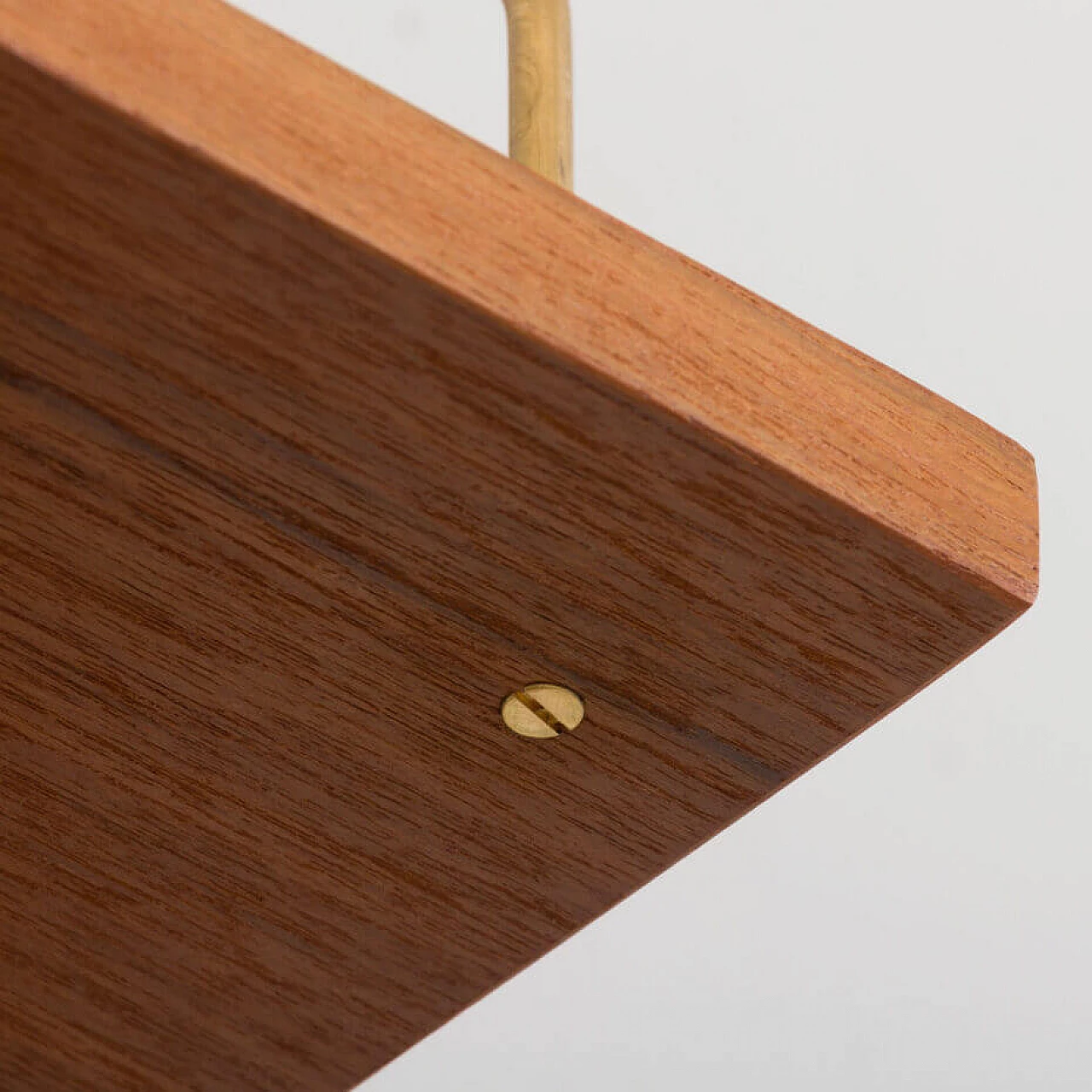 Danish modular teak wall bookcase with three shelves in the Cadovius style, 1960s 10